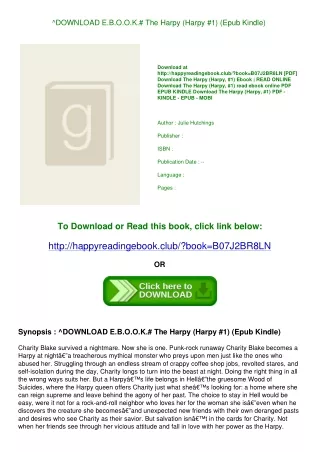 ^DOWNLOAD E.B.O.O.K.# The Harpy (Harpy  #1) (Epub Kindle)