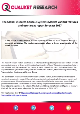 the global dispatch console systems market