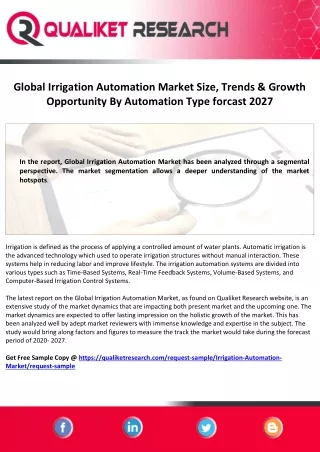 global irrigation automation market size trends