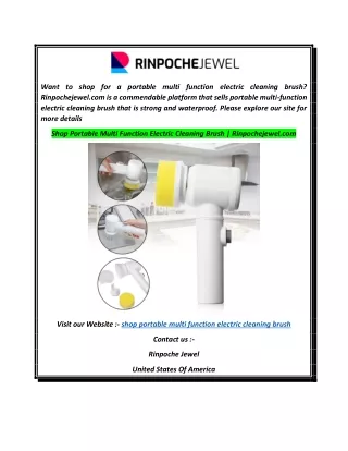 Shop Portable Multi Function Electric Cleaning Brush  Rinpochejewel.com