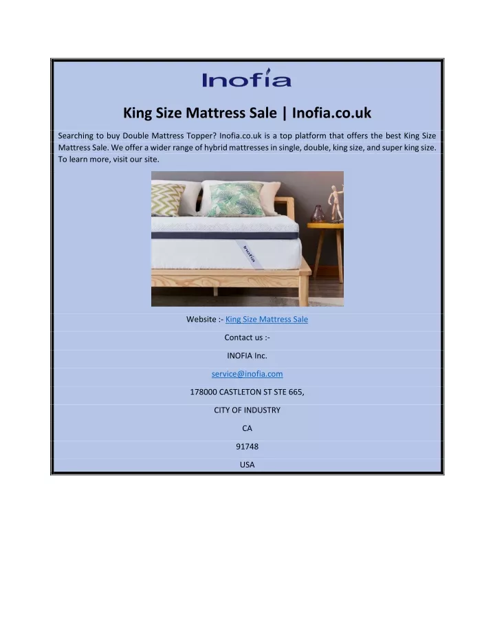 king size mattress sale inofia co uk
