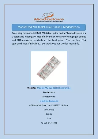 modafil md 200 tablet price online modadove co