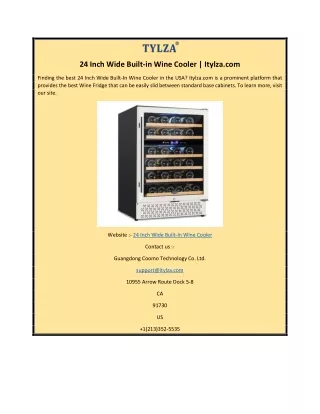 24 Inch Wide Built-in Wine Cooler | Itylza.com