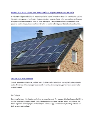 PowMr 600 Watt Solar Panel Mono Half-converted