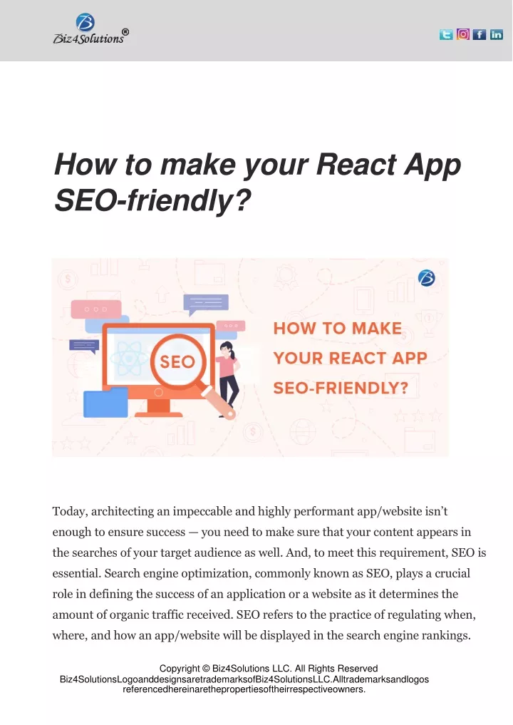 how to make your react app seo friendly