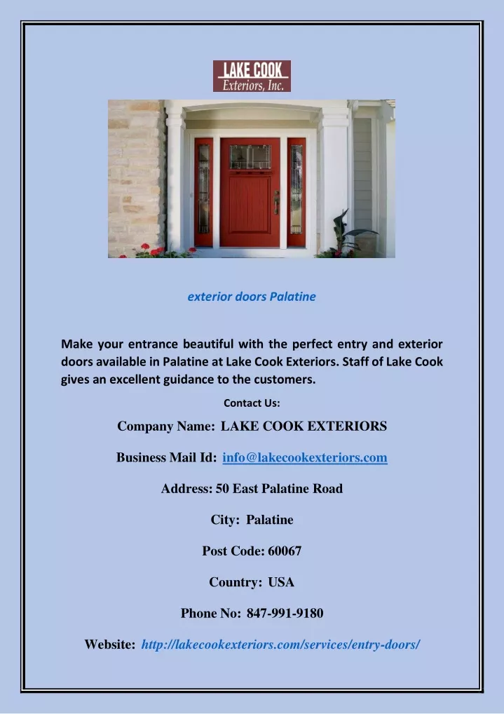 exterior doors palatine