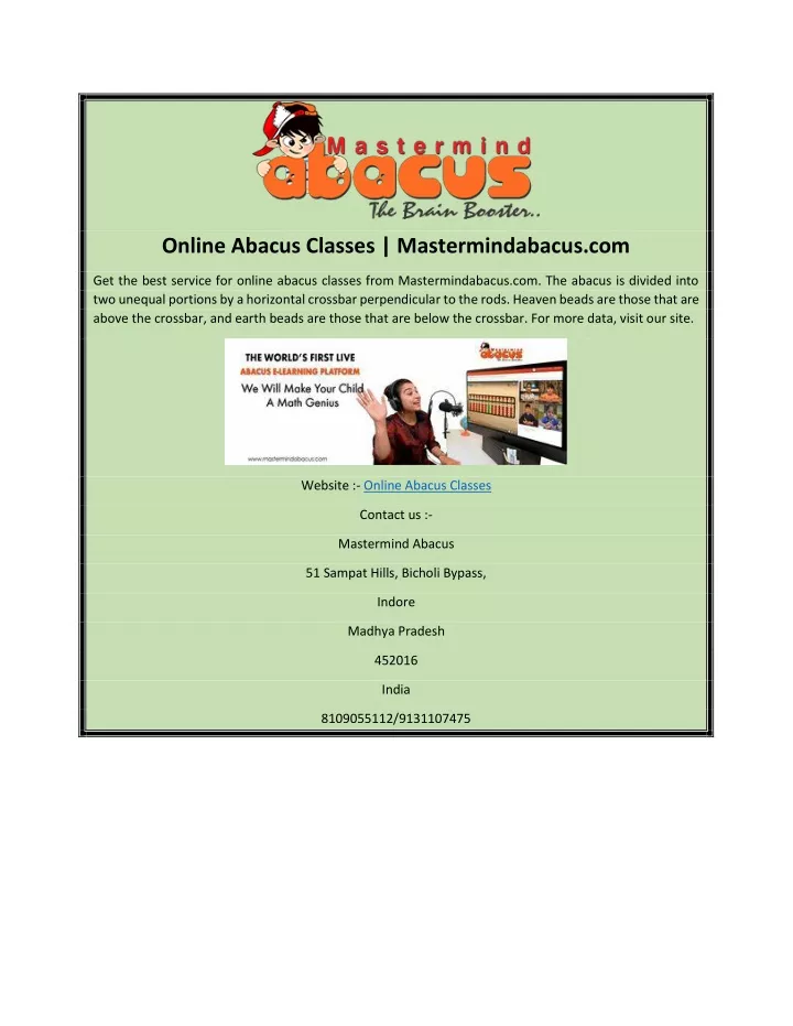 online abacus classes mastermindabacus com