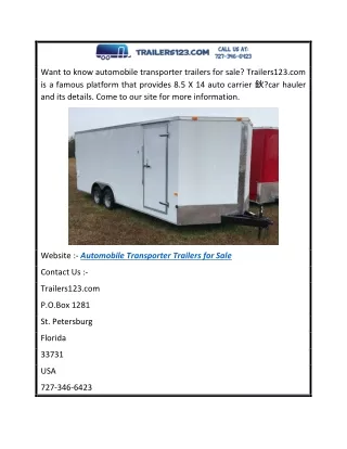 Automobile Transporter Trailers For Sale  Trailers123.com