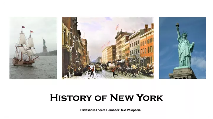 history of new york presentation