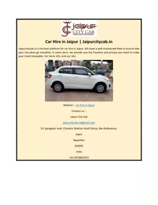 car hire in jaipur jaipurcitycab in