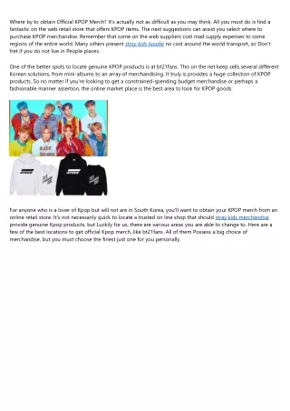 where by to obtain official kpop merch