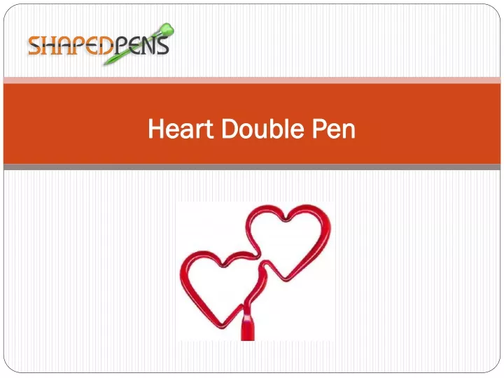 heart double pen