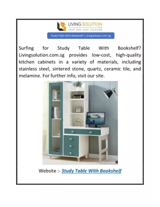 Study Table With Bookshelf  Livingsolution.com.sg