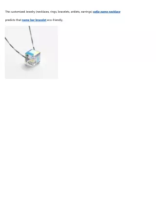 the customized jewelry necklaces rings bracelets
