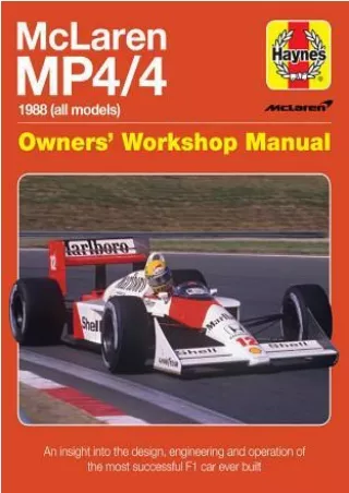 [News]tranding books McLaren MP4/4 Owners' Workshop Manual: 1988 (all models) - An insight into the design, engineering