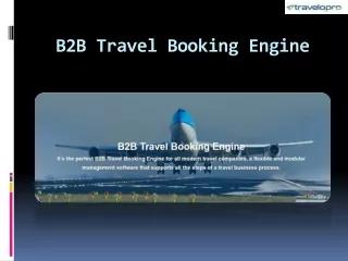 b2b travel booking engine