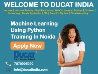 machine learning using python training in noida