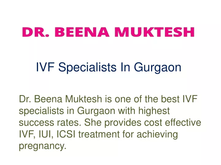 ivf specialists in gurgaon