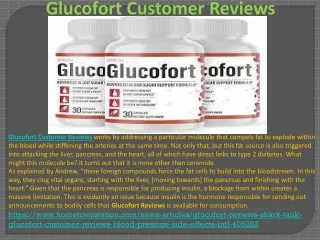 Glucofort Customer Reviews