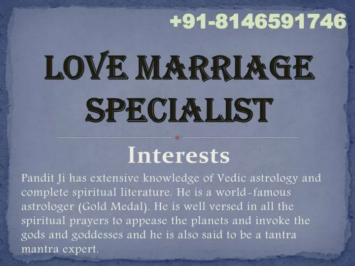 love marriage specialist