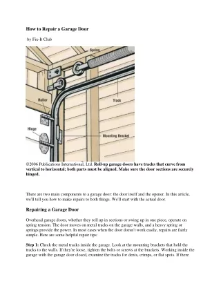 How to Repair a Garage Door