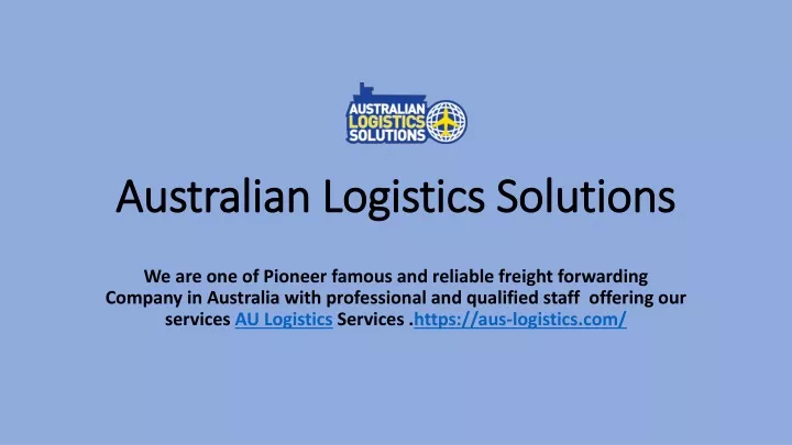 australian logistics solutions