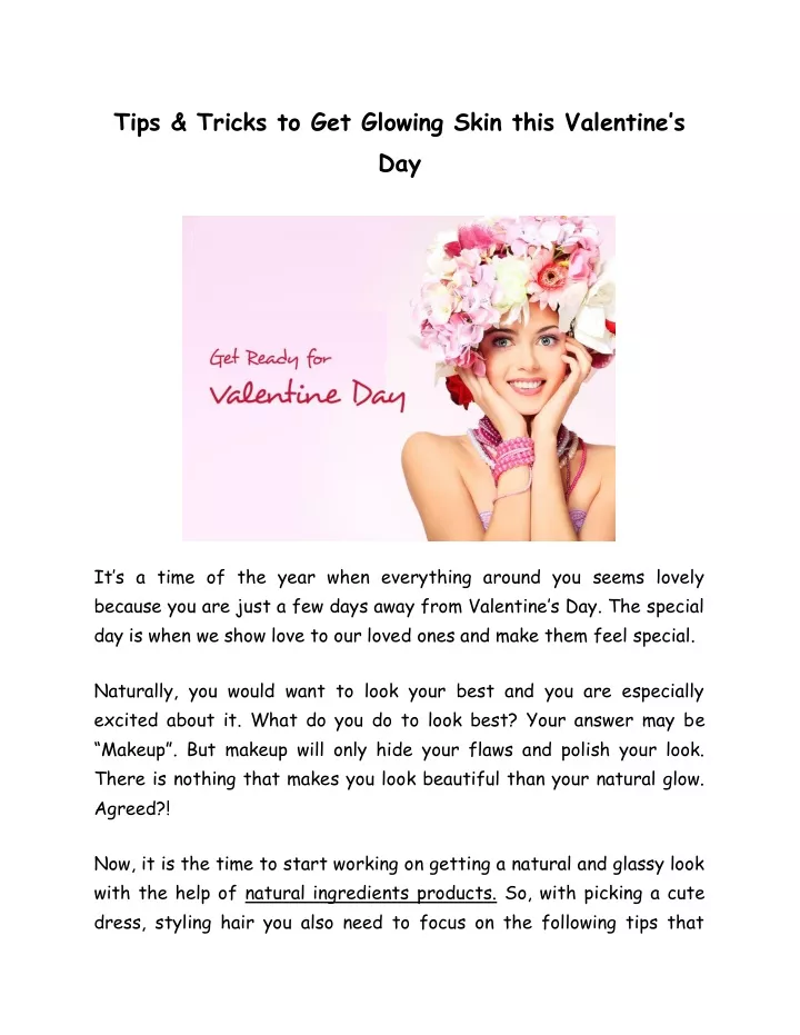 tips tricks to get glowing skin this valentine