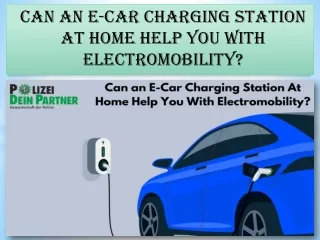 Find Here E-Car Charging Station at Home Online