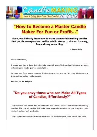 Candle Making 4 You