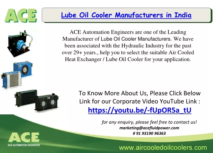 lube oil cooler manufacturers in india