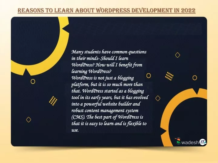 reasons to learn about wordpress development