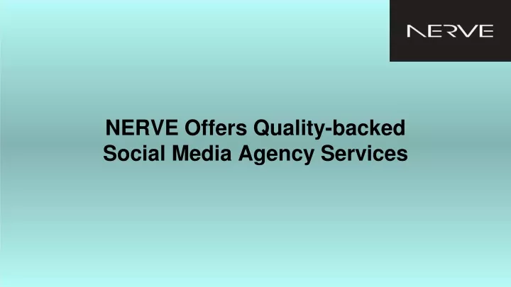 nerve offers quality backed social media agency