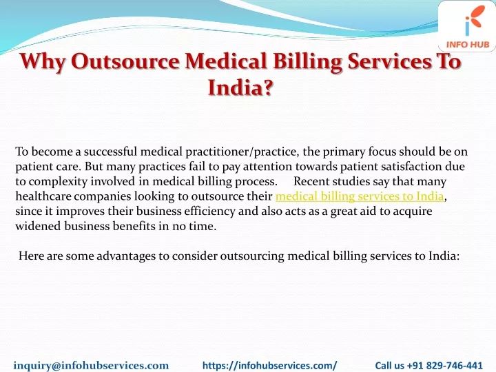 why outsource medical billing services to india