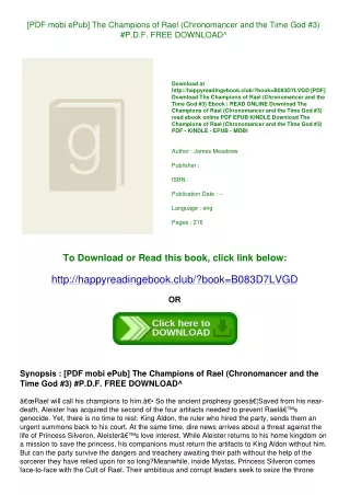[PDF  mobi  ePub] The Champions of Rael (Chronomancer and the Time God #3) #P.D.F. FREE DOWNLOAD^