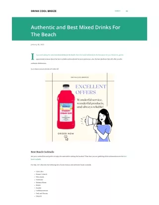 Best Mixed Drinks For The Beach | Drink Cool Breeze