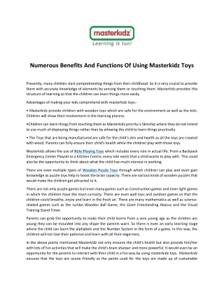 numerous benefits and functions of using
