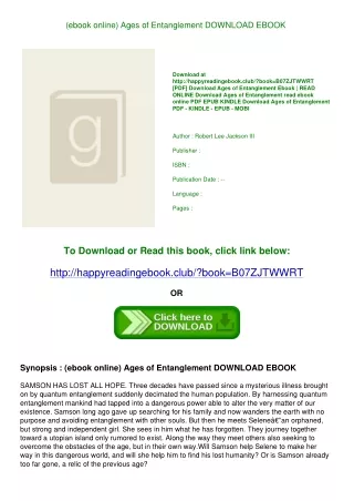(ebook online) Ages of Entanglement DOWNLOAD EBOOK