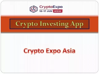 Crypto Investing App