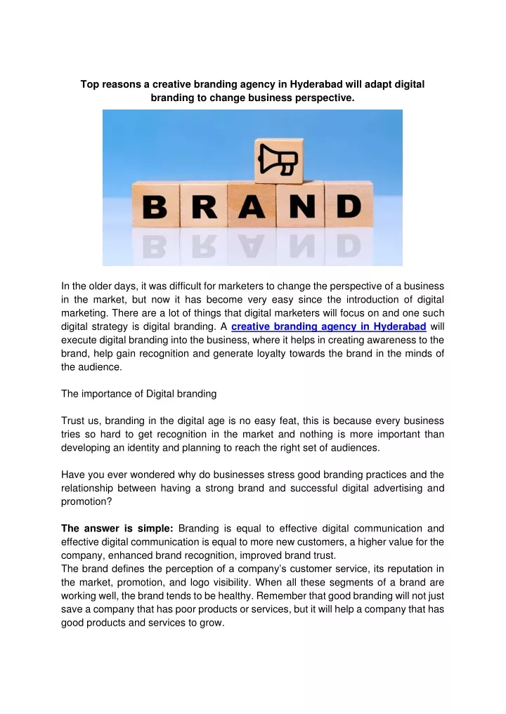 top reasons a creative branding agency