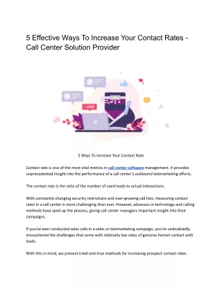 5 effective ways to increase your contact rates
