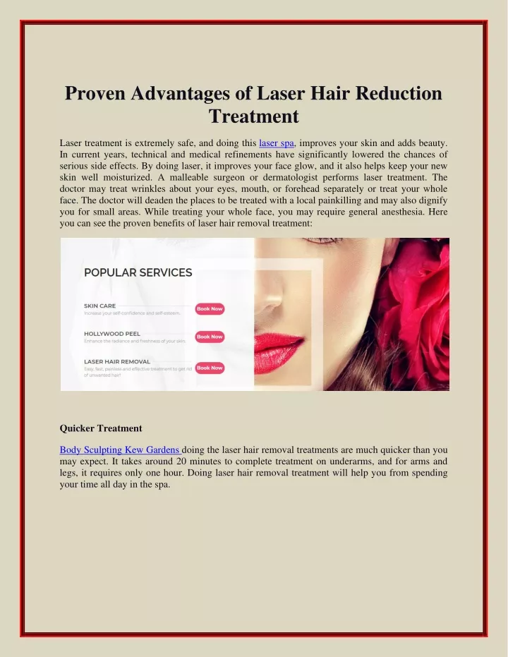 proven advantages of laser hair reduction