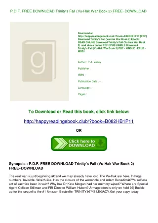P.D.F. FREE DOWNLOAD Trinity's Fall  (Vu-Hak War Book 2) FREE~DOWNLOAD