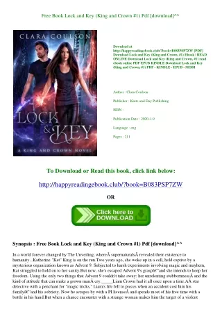 Free Book Lock and Key (King and Crown  #1) Pdf [download]^^