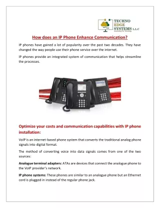 how does an ip phone enhance communication