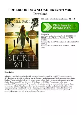 PDF EBOOK DOWNLOAD The Secret Wife Download