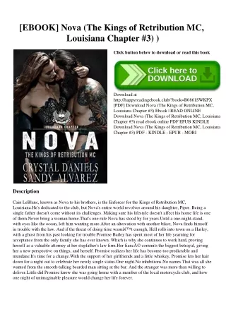 [EBOOK] Nova (The Kings of Retribution MC  Louisiana Chapter #3) ^DOWNLOAD-PDF)