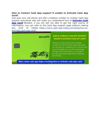 how to contact cash app support if unable