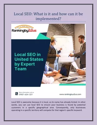 local seo what is it and how can it be implemented
