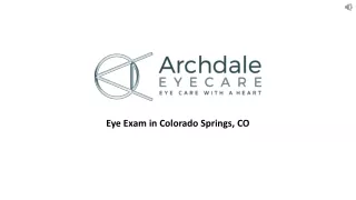 Best Eye Exam in Colorado Springs, CO | Archdale Eyecare
