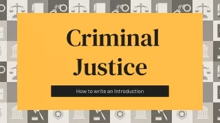Criminal Justice Introduction